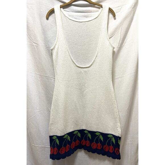 Urban Outfitters Kimchi Blue Sleeveless Cherry Knit Dress M Cottagecore Y2K Cute - Picture 12 of 12